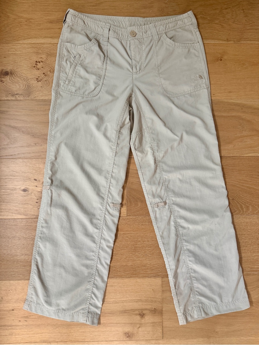 North Face Women's Khaki Hiking Pants Size 10 Short Outdoor Gorpcore Rugged VGUC